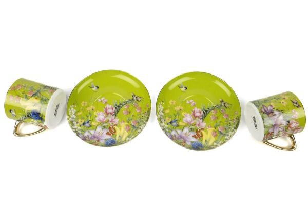 Mikasa Moor Garden Yeşil 2 li Duble Kahve Seti ve Demlik 200CC