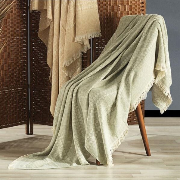 Nazik Home Nora Throw Battaniye Yeşil 140x190
