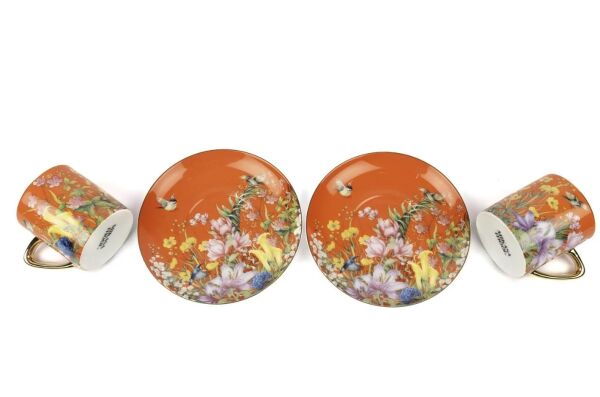 Mikasa Moor Garden Turuncu 6'lı Kahve Fincanı Seti 100CC