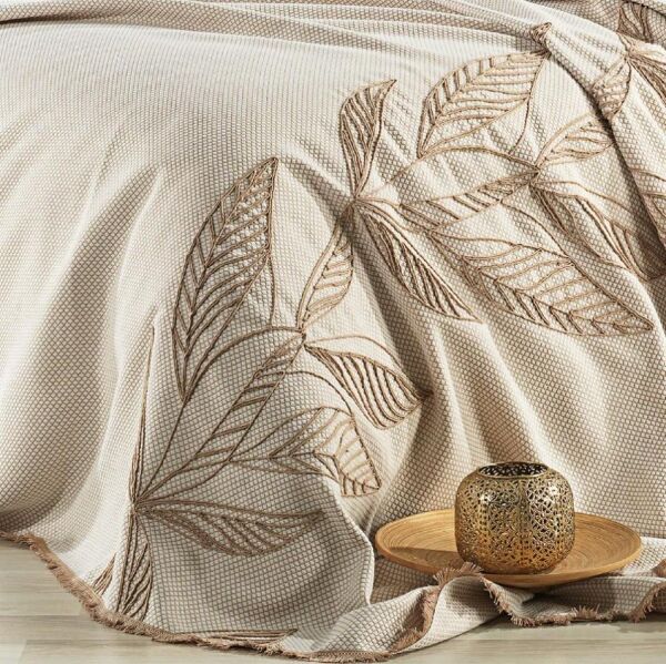 Nazik Home Marsel Nevresim Pike Seti Bej Çift Kişilik