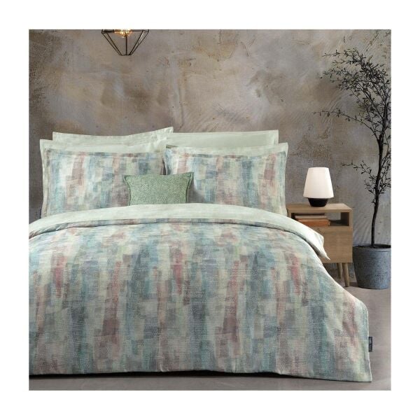 Sarev Damıen Saten Nevresim Takımı Çift Kişilik 4 Yastık