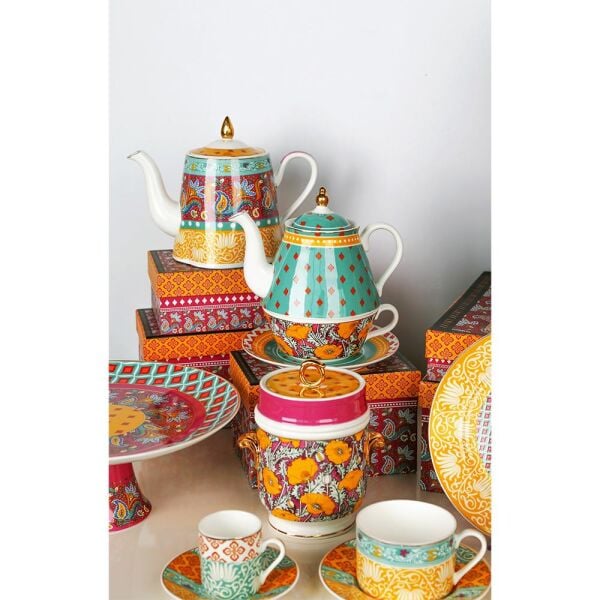 LuckyArt Eliana Bone Kulplu Kavanoz 16 cm