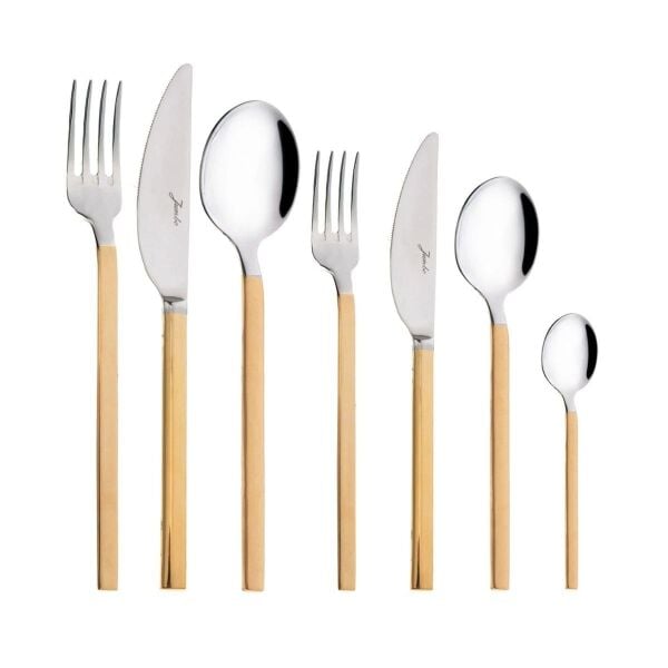 Jumbo 8100 84 Parça 12 Kişilik Çatal Kaşık Bıçak Altın