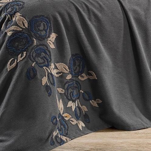 Nazik Home Oasis Nevresim-Pike Seti Antrasit Çift Kişilik