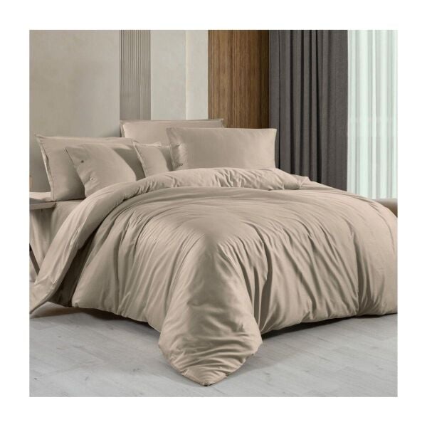 Sarev Monoch Rome Saten Tekli Nevresim Natural Beige