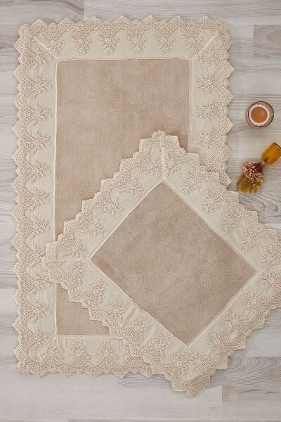 Nazik Home Tual 2'li Paspas Seti 60x100 cm-Bej