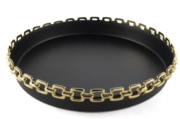 Mikasa Moor Siyah Gold Tepsi 37x6 cm