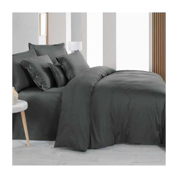 Sarev Monoch Rome Saten Düz Çarşaf Dark Gray