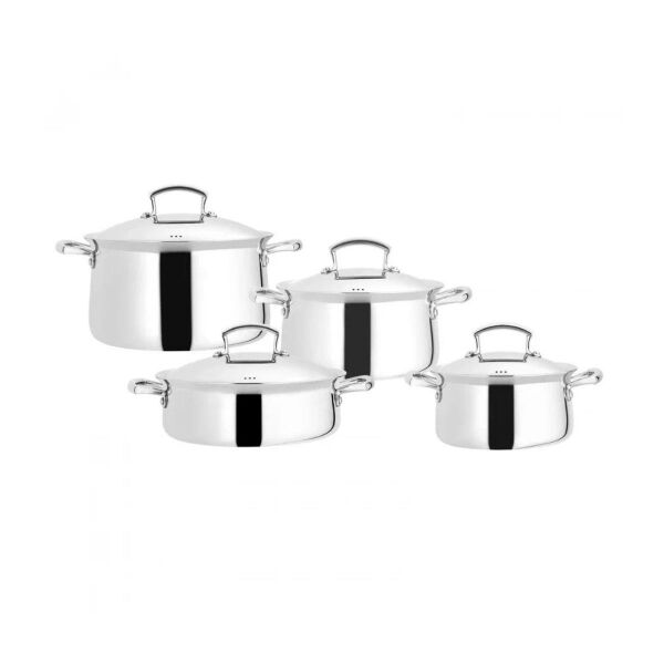 Jumbo Flame 4 Parça Tencere Seti Çelik