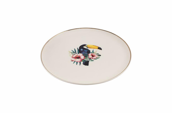 Porland Exotic Desen3 Düz Tabak 21cm