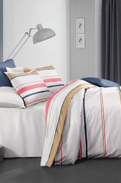 Sarev Derno Percale Nevresim Takım Çift Kişilik  2 Yastık