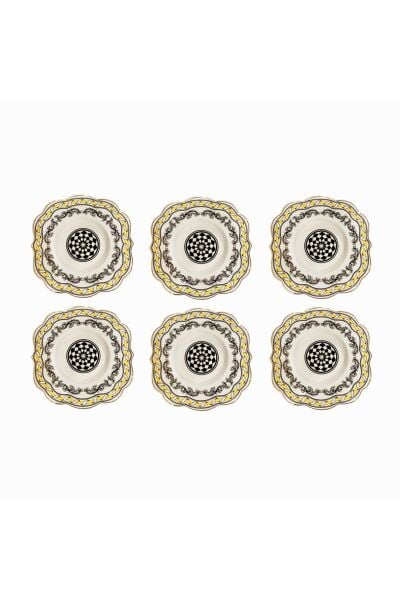 Lucky Art Margery Bone 6'lı Çay Tabağı Seti