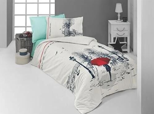 Sarev Old City Fancy Poplin Nevresim Takımı Tek Kişilik 1Yastık