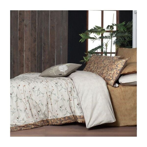 Sarev Saura Fancy Nevresim Takımı Çift Kişilik 2 Yastık Bej