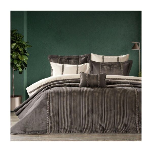 Zebra Casa Grace Yatak Seti 10 Parça Antrasit