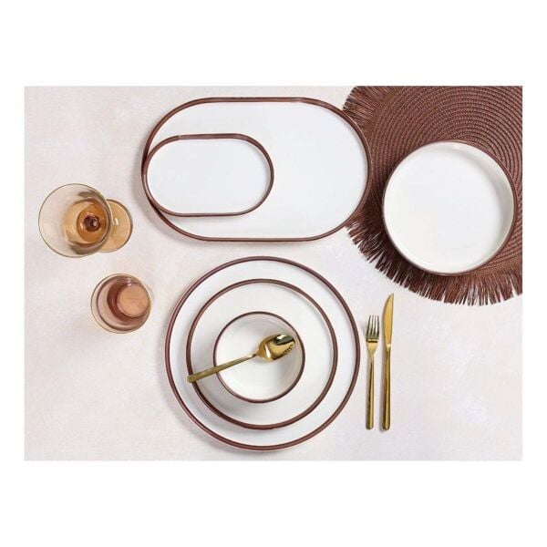 Porland Chopin Bakır 27 Parça 6 Kişilik Yemek Takımı
