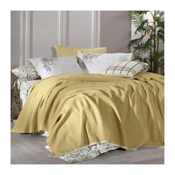 Sarev Adrıan Pike Takımı Çift Kişilik 2 Yastık Sarı-Bej