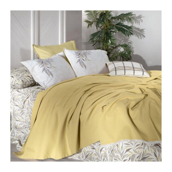 Sarev Adrıan Pike Takımı Çift Kişilik 2 Yastık Sarı-Bej