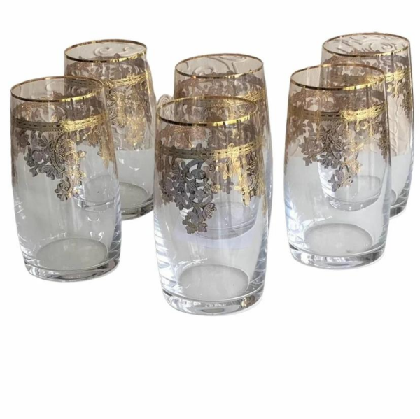 Bohemia 8183 Fırça Parlak Altın Meşrubat Bardağı