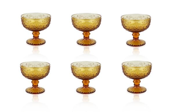 Lucky Art Viola 6'lı Cam Dondurma Kasesi