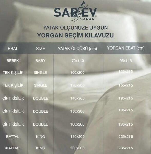 Sarev Microfiber Yorgan Beyaz Tek Kişilik