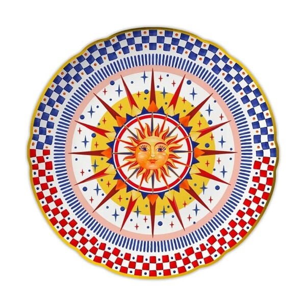 Baci Milano Dolce Vita Güneş Desenli Servis Tabağı 32 Cm