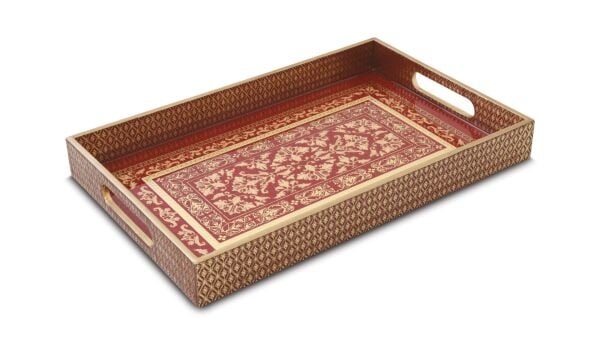 Easy Life MDF Tepsi 40 x 25 x 4,5 cm - Kırmızı