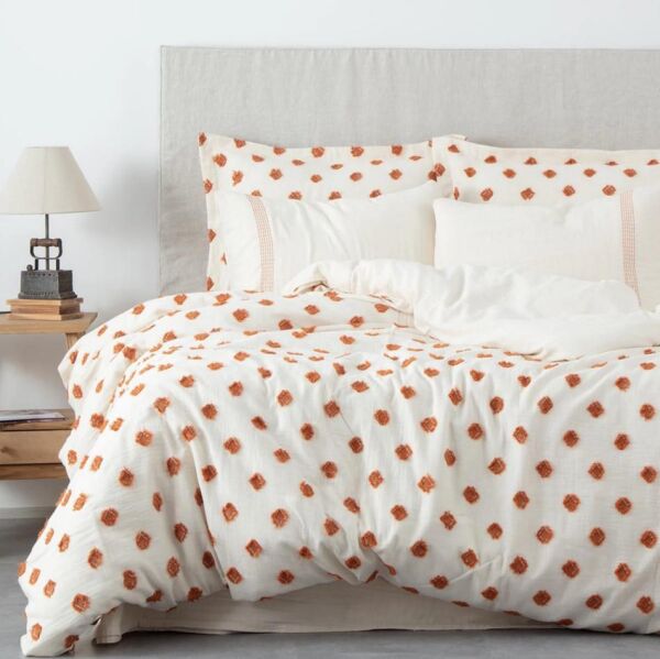 Ecocotton İmre Nevresim Takımı %100 Organik Pamuk Müslin Kiremit CK
