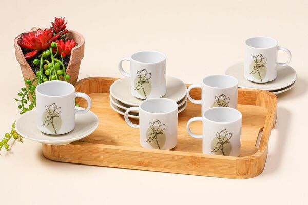 Porland Alyssa Bej KahveTakımı 12 Parça