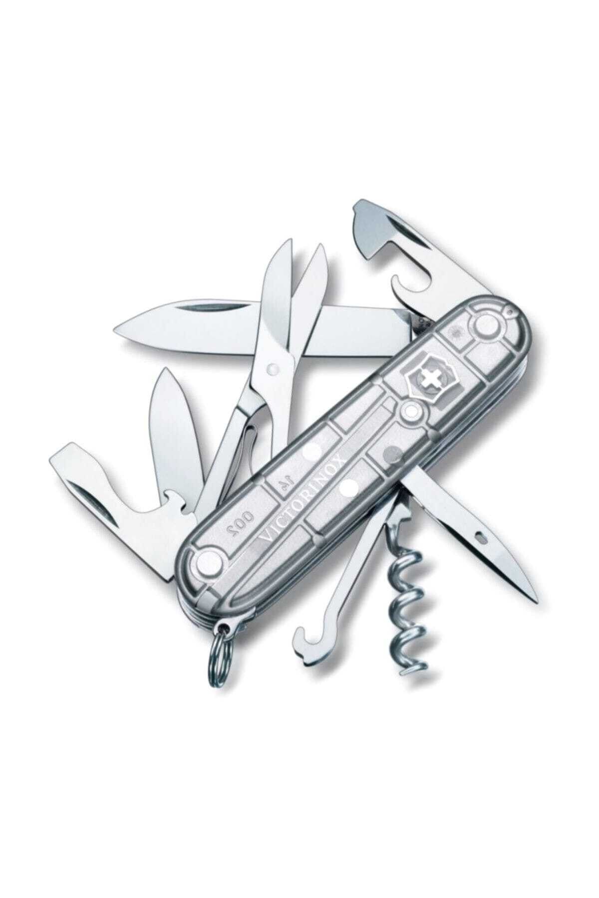 Victorinox 1.3703.T7B1 Climber SilverTech Çakı Blisterli Şeffaf Gümüş