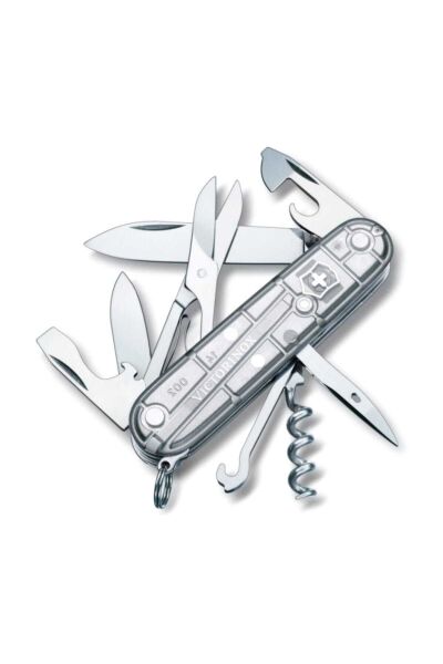 Victorinox 1.3703.T7B1 Climber SilverTech Çakı Blisterli Şeffaf Gümüş