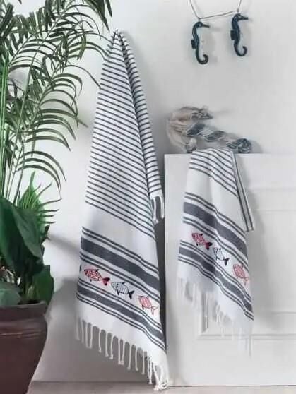 Sarev Tenedos Havlu Mavi 50x90