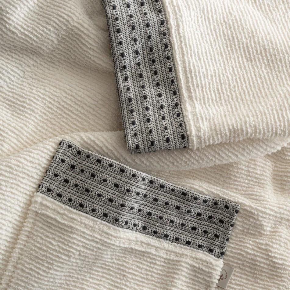 Ecocotton İzgi Erkek Bornoz %100 Organik Pamuk Jakarlı Siyah M