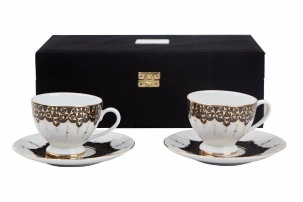 Porland Ferhest Siyah Çay Fincan Takımı 4 Parça