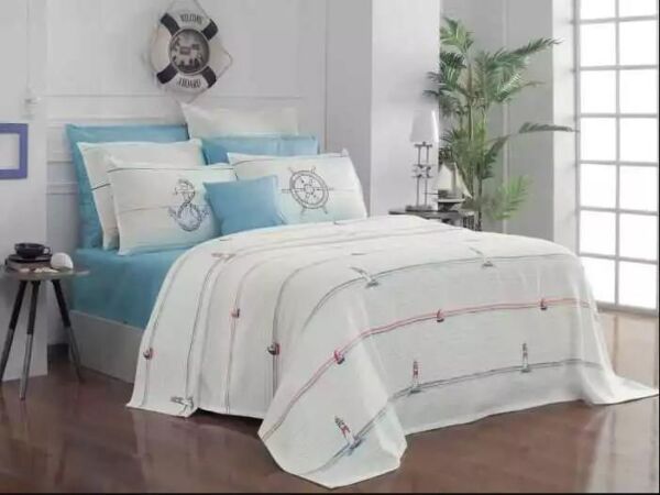 Sarev Calheta Pike Takımı Beyaz Çift Kişilik