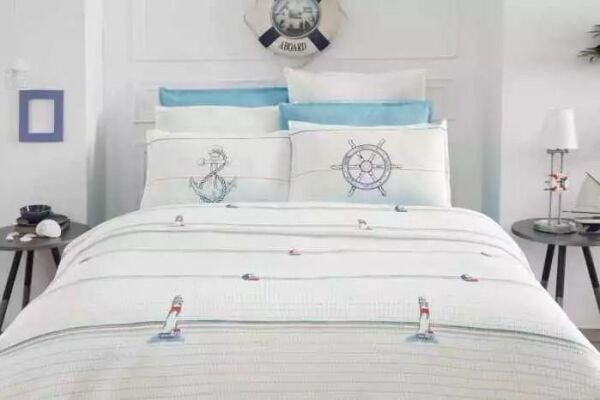 Sarev Calheta Pike Takımı Beyaz Çift Kişilik