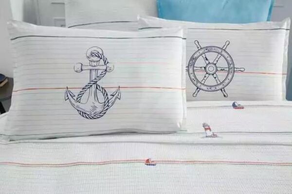 Sarev Calheta Pike Takımı Beyaz Çift Kişilik