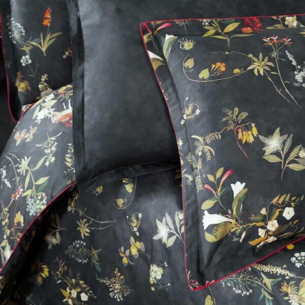 Sarev Jenny Saten Nevresim Takımı Antrasit Çift Kişilik