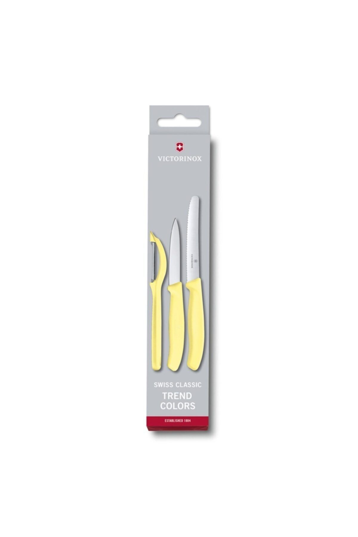 Victorinox 6.7116.31L82 Swiss Classic Trend Colors Soyacak ve Soyma Bıçak Seti Sarı