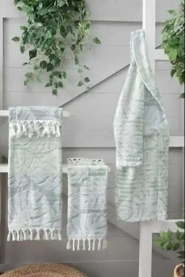 Sarev Puffin Bornoz Su Yeşili L