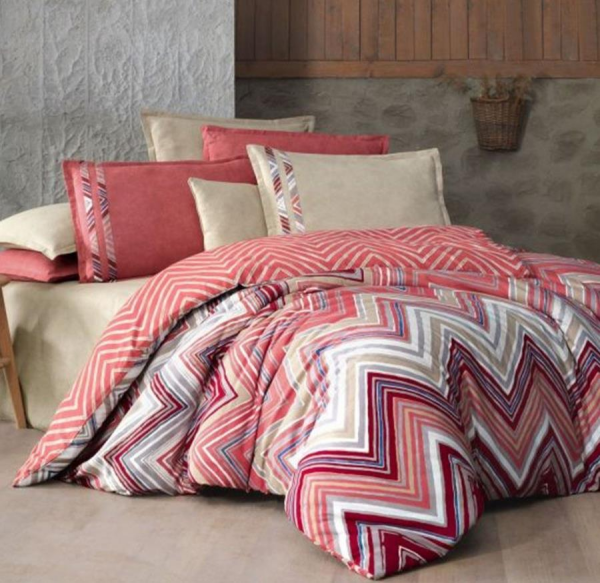 Sarev Maribo Flanel Nevresim Takımı Kırmızı Çift Kişilik