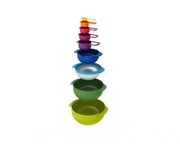 Joseph Joseph  Nest 9 Plus Karıştırma Kase Seti - Çok Renkli