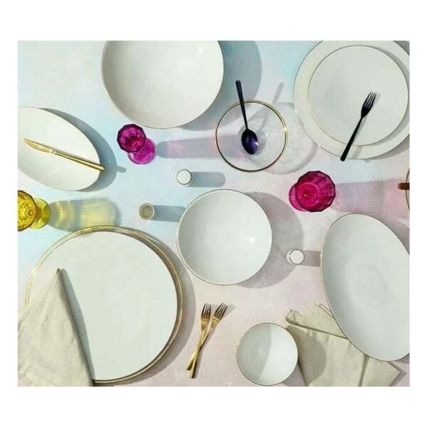 Porland Illusion Altın 60 Parça 12 Kişilik Yemek Takımı