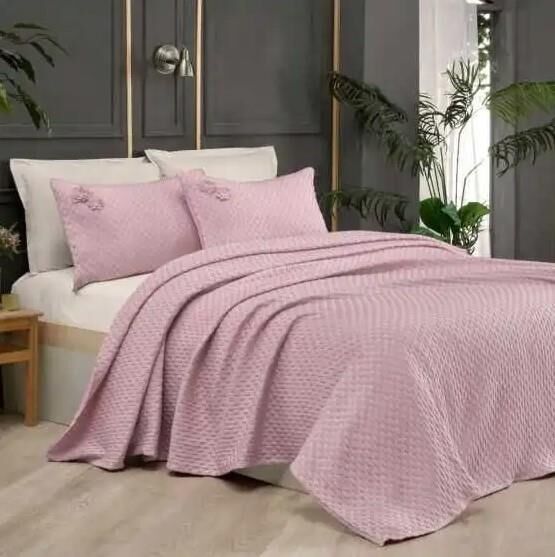 Sarev Belis Yatak Örtüsü Pembe Tek Kişilik