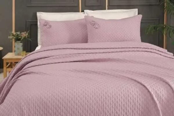 Sarev Belis Yatak Örtüsü Pembe Tek Kişilik