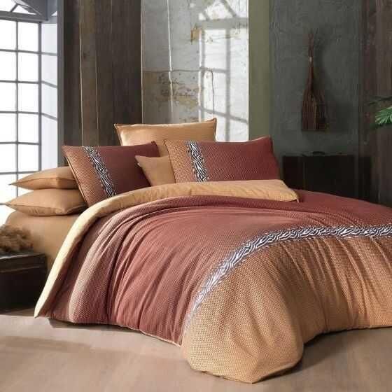 Sarev Ranua Flanel Nevresim Takımı Taba Çift Kişilik