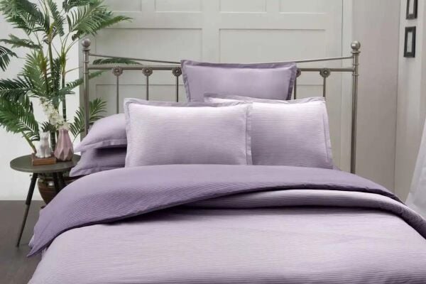 Sarev Fancy Stripe Nevresim Takımı Lila Tek Kişilik