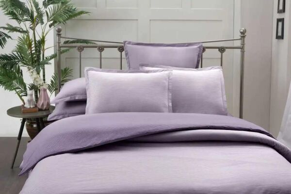 Sarev Fancy Stripe Nevresim Takımı Lila Tek Kişilik