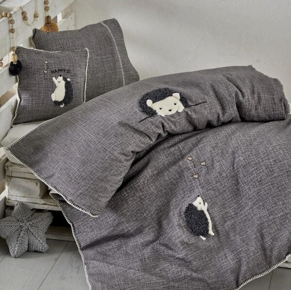 Ecocotton Migala Organik Bebek Nevresim Takımı Gri TK