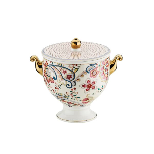 Lucky Art Paisley Bone Kulplu Kavanoz 15cm